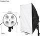 Pxel LS-SB-4B KIT 1 4-Socket 50x70 cm Softbox 1(pc), 4 pcs 150W Bulb, 1 pc 200cm Light Stand for Photography, Studio Lightings and Videography