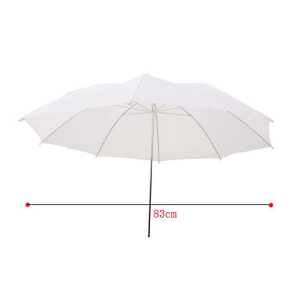 Pxel LS-UM KIT 1 White Photo Umbrella with Light Stand and Camera Flash Mount with Umbrella Socket for Photography and Studio Equipment