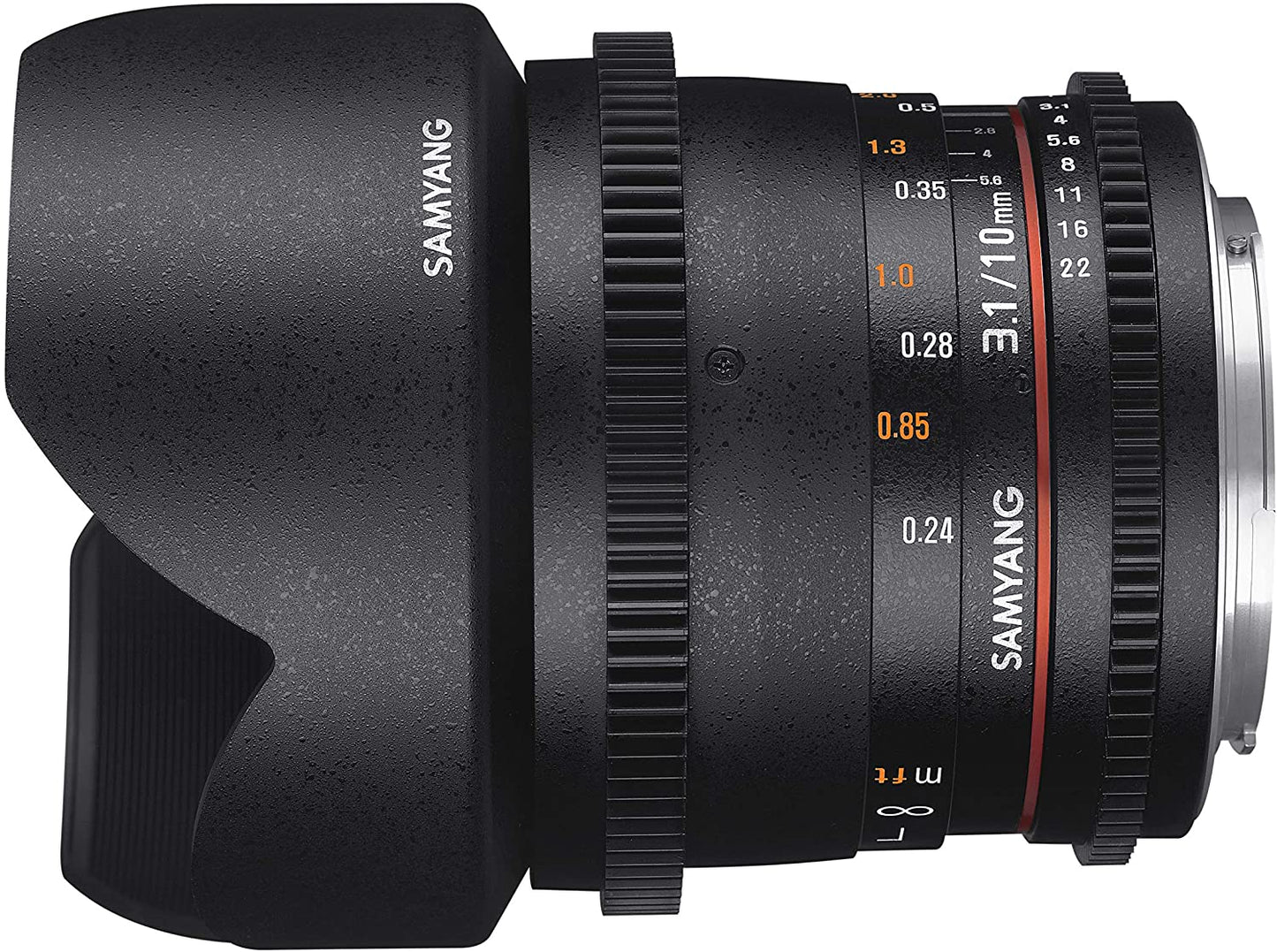 Samyang 10mm T3.1 Wide Angle Manual Focus Cine Lens (E-Mount) for Sony Mirrorless Cameras for Professional Cinema Videography and Filmmaking