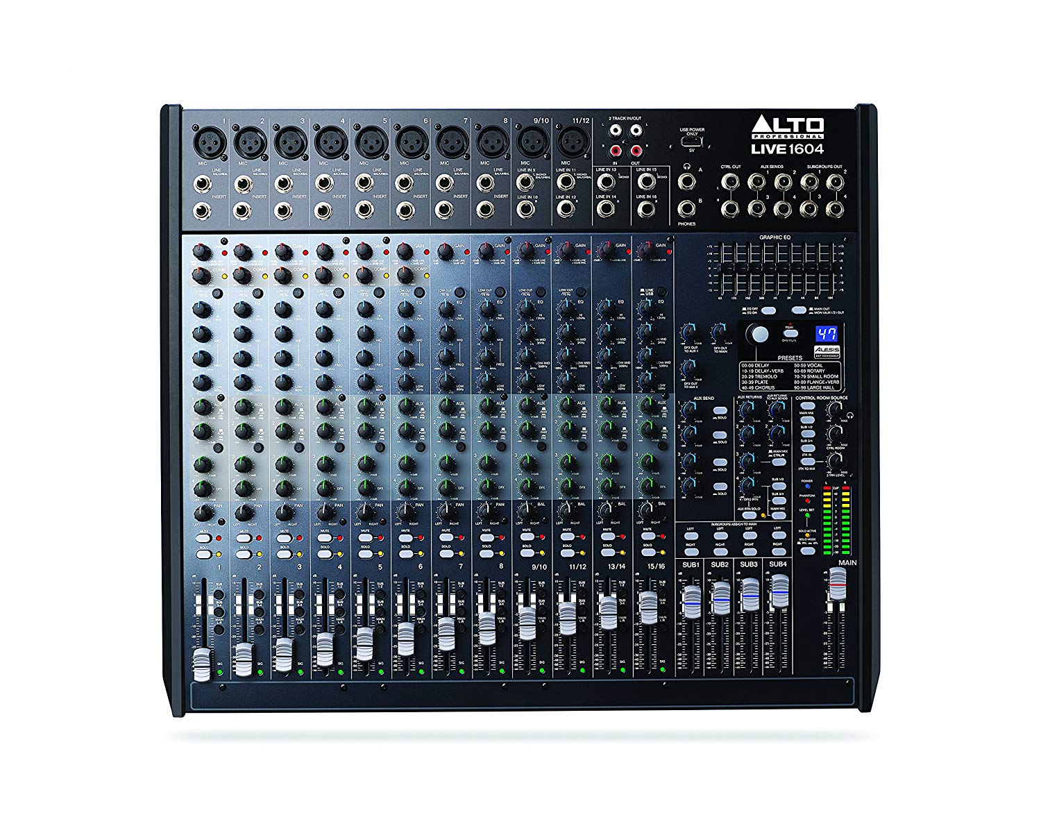 Alto Professional Live 1604 16-Channel / 4-Bus Mixer with 10 XLR inputs