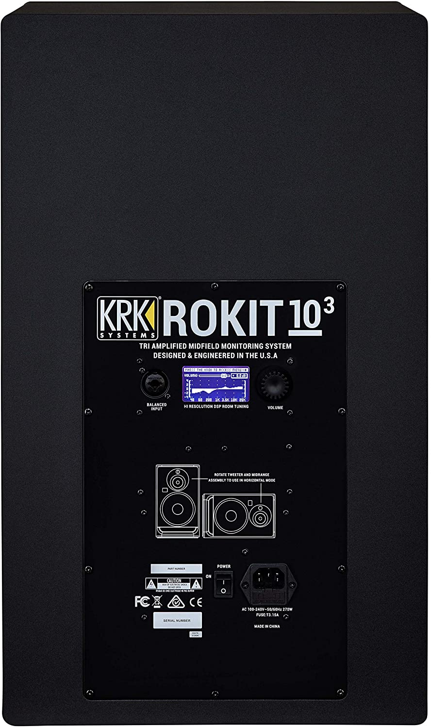 KRK ROKIT 10-3 G4 10" 3-way Powered Mid-Field Studio Monitor