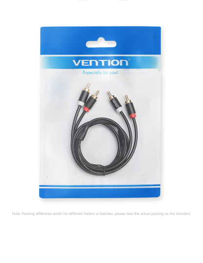 [CLEARANCE] Vention Dual RCA Male to Male 3-Meters Gold Plated Audio Cable (VAB-R06) for PC, TV, Monitors, Projectors