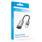 Vention USB External Sound Card to 3.5mm Aux Audio Headset Adapter Metal Type Gold-plated CTIA / OMTP (CDJHB)