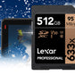 Lexar Professional 633x Speed SDXC Card with up to 512GB Storage Capacity LSD512CBAP633