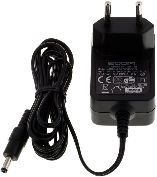 Zoom AD-14E Power Supply Adapter DC5 V for H4N, R16, R24 and Q3 Recorder