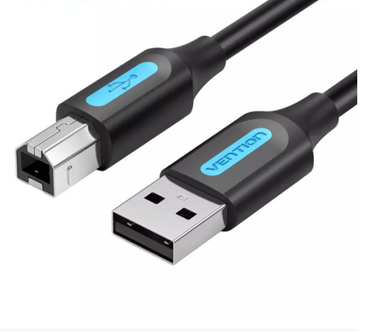 Vention USB 2.0 A Male to B Male 480Mbps Printer Cable (COQ) Black (Available in Different Lengths)