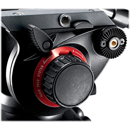 Manfrotto 504HD Fluid Video Head with 75mm Half Ball 504HD for Manfrotto Tripods for Vlogging, Photography
