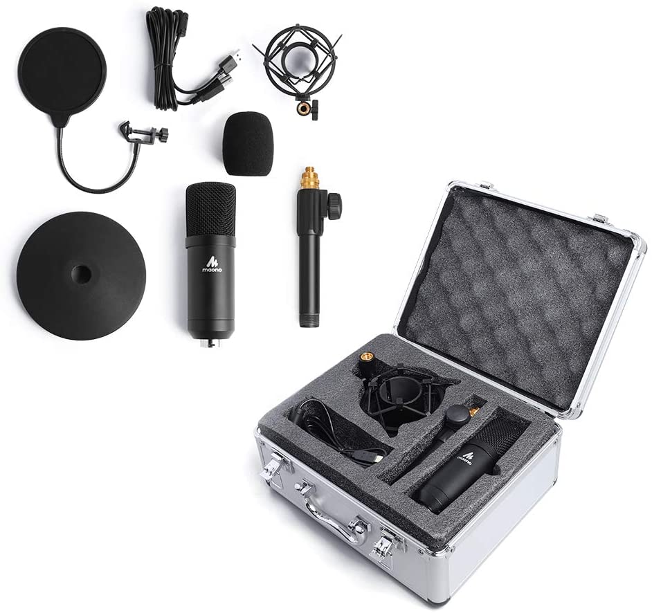  MAONO USB Microphone Kit 192KHZ/24BIT AU-A04T PC Condenser  Podcast Streaming Cardioid Mic Plug & Play for Computer, , Gaming  Recording : Musical Instruments