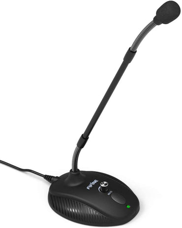 [CLEARANCE] Fifine K052 Desktop Gooseneck Microphone Mute Button with LED Indicator,USB Microphone for Windows and Mac Ideal for Gaming Streaming YouTube Podcast