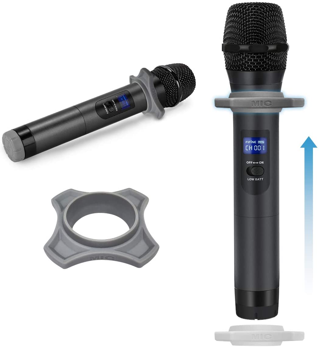 Fifine K025 Wireless Microphone Handheld Dynamic Mic System for Karaoke Nights House Parties Over the Mixer PA System Speakers