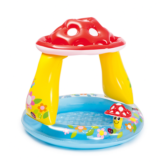 Intex 57114 1.02m x 89cm Round Outdoor baby Swimming Pool with Mushroom Hat Design for ages 1-3