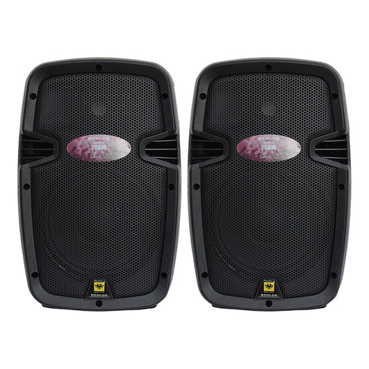 KEVLER EON-8 8" 200W 2-Way Bass Reflex Full Range Passive Loud Speaker (Pair) with Multiple Handles, Bottom Pole Mount, Multi Angle Enclosure and Easy Daisy-Chain Loop Connection