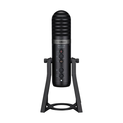Yamaha AG01 Desktop USB Cardioid Condenser Microphone with Type-C and 3.5mm TRRS AUX I/O, Internal Audio Loopback Function and Built-In Mixer for PC Computer Laptop and Mobile