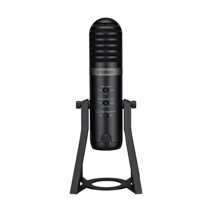 Yamaha AG01 Desktop USB Cardioid Condenser Microphone with Type-C and 3.5mm TRRS AUX I/O, Internal Audio Loopback Function and Built-In Mixer for PC Computer Laptop and Mobile