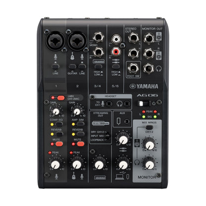 Yamaha AG03 MKII Mark II 3-Channel Livestream Set Pack Bundle with Multipurpose Mixer USB Audio Interface, YH-MT1 Monitoring Headphones, and YCM01 Condenser Microphone for Audio and Music Recording and Production | AG03 MK2 PACK