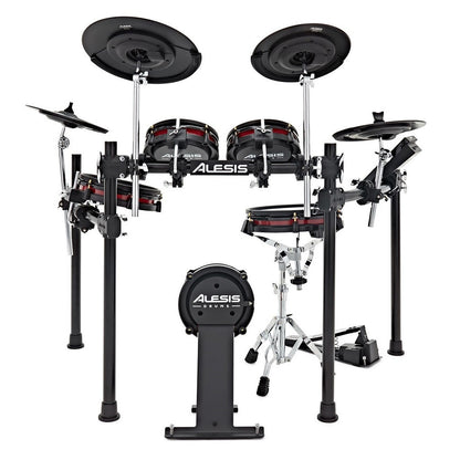 [CLEARANCE] Alesis Crimson II SE 9-Piece Electronic Drum Kit with Mesh Heads, MIDI In/Out, Dual-Zone Mesh Pads, Triple-Zone Ride, Cymbals with Choke, Double Kick Compatible