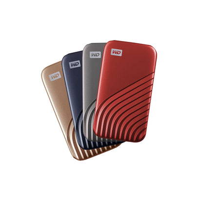 WD My Passport 1TB Portable SSD with Type-C USB 3.2 Support Gen 2 (Blue, Red, Gold, Grey) | Western Digital
