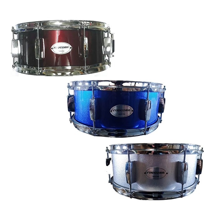 Fernando 14" Snare Drum Marching Set with Adjustable Mounting Straps and Drum Sticks (Blue, Silver, Wine Red) | JBS1058, JBS1058 AJ, JBS1058 B