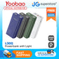 Yoobao L30Q 30000mAh Powerbank PD20W Power Delivery Quick Charge USB Type C with Dual USB and Dual Flashlight for Smartphones (Black, White, Green, Blue)