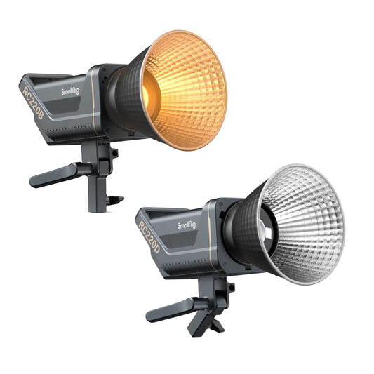 SmallRig RC 220 LED Daylight / Bi-Color Point-Source Video Light with 5600K Color Temperature, Active Cooling System, Dual Power Supply, Wireless Control | RC220D, RC220B