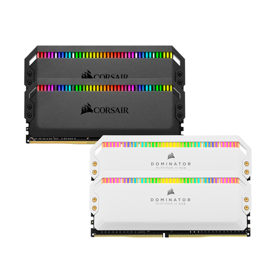 CORSAIR Dominator Platinum iCUE RGB 32GB (16GB x2) DDR4 CL16 with 3200MHz Base Speed, Overclockable Speed for Desktop PC (Black, White) | CMT32GX4M2E3200C16 CMT32GX4M2E3200C16W