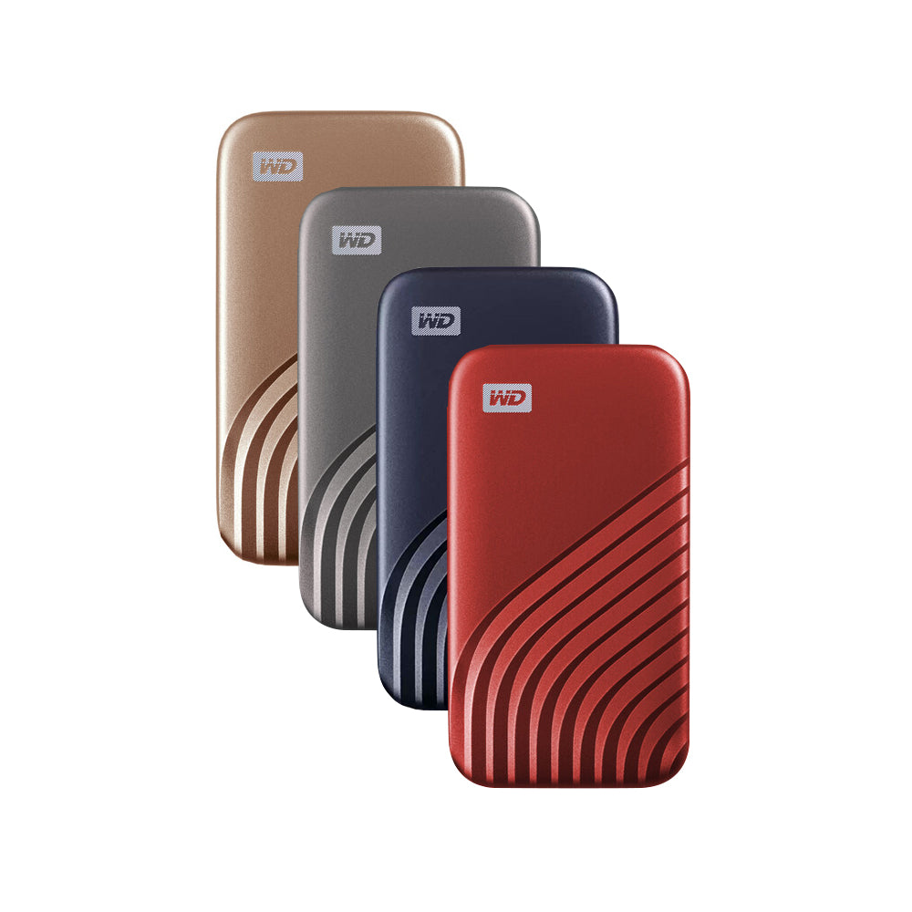 WD My Passport 500GB Portable SSD with Type-C USB 3.2 Support Gen 2 (Blue, Red, Gold, Grey) | Western Digital
