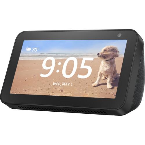 Amazon Echo Show 5 Compact Smart Display Speakers with Alexa Voice (Available in 1st & 2nd Gen) (Sandstone White, Charcoal Black)