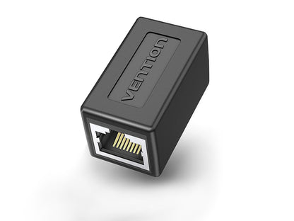 Vention CAT6 FTP Keystone Jack Ethernet LAN Cable Coupler with Durable PVC Shell (Black) | IPVB0