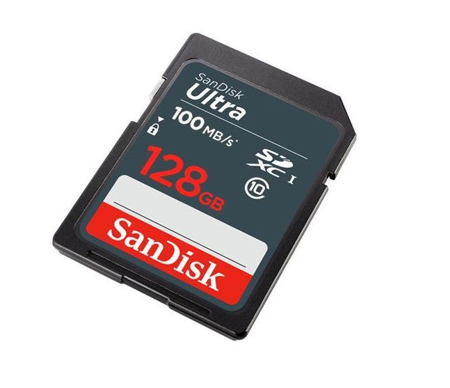 SanDisk Ultra SD Card UHS-I SDXC Class 10, 100MB/s Read and Write Speed (128GB) | SDSDUNR