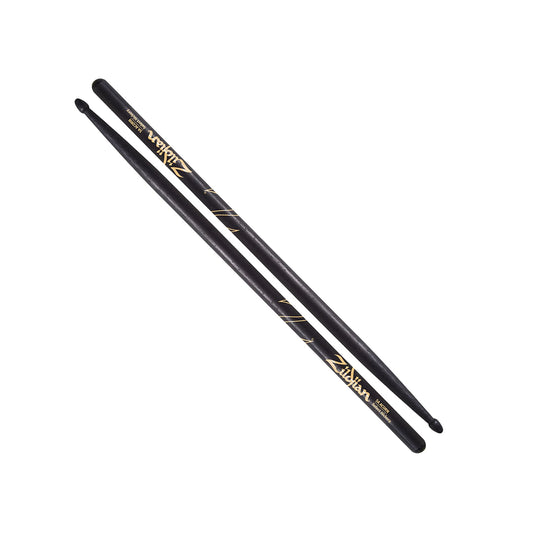 Zildjian Z5AACB Hickory Wood Drumsticks Acorn Tip for Drums and Cymbals (Black)