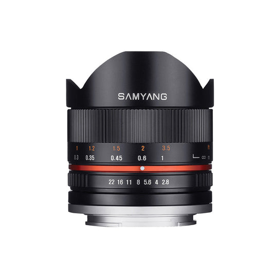 Samyang 8mm f/2.8 Fisheye II Manual Focus APS-C Cine Lens for Fujifilm X Mount Cameras | SYHD8M-FX