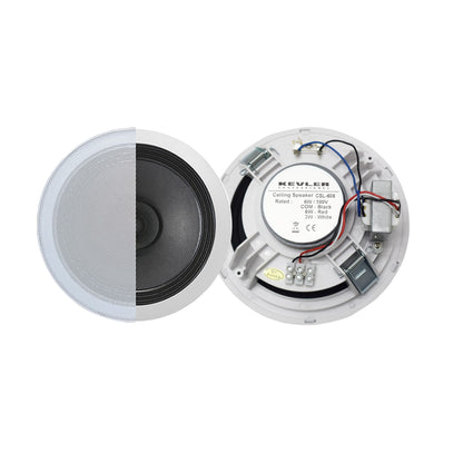KEVLER CSL-605 6" Full Range Frameless Ceiling Speaker with Grille, 100Hz to 16KHz Frequency Response and 93dB Sensitivity Level, 7.2Ohms Impedance and 100V TAP Function