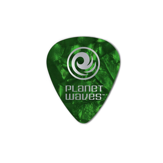Planet Waves Extra Heavy Celluloid Guitar Picks (10-Pack) (Green Pearl) | PW2DP039100 X10