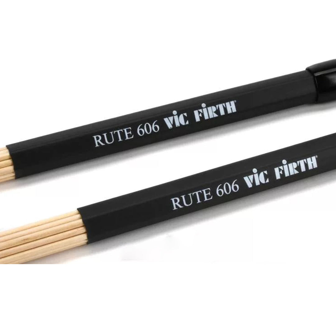 Vic Firth Rute 202 / 606 Drumsticks with Rubber Handles and 19 Dowels (.125") or 7 Dowels (.188")