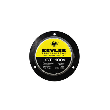KEVLER GT-100S 100W 1" Mylar Super Dome Speaker Driver with 2Hz-20KHz Frequency Response, 98dB Sensitivity Level and 8 Ohms Impedance