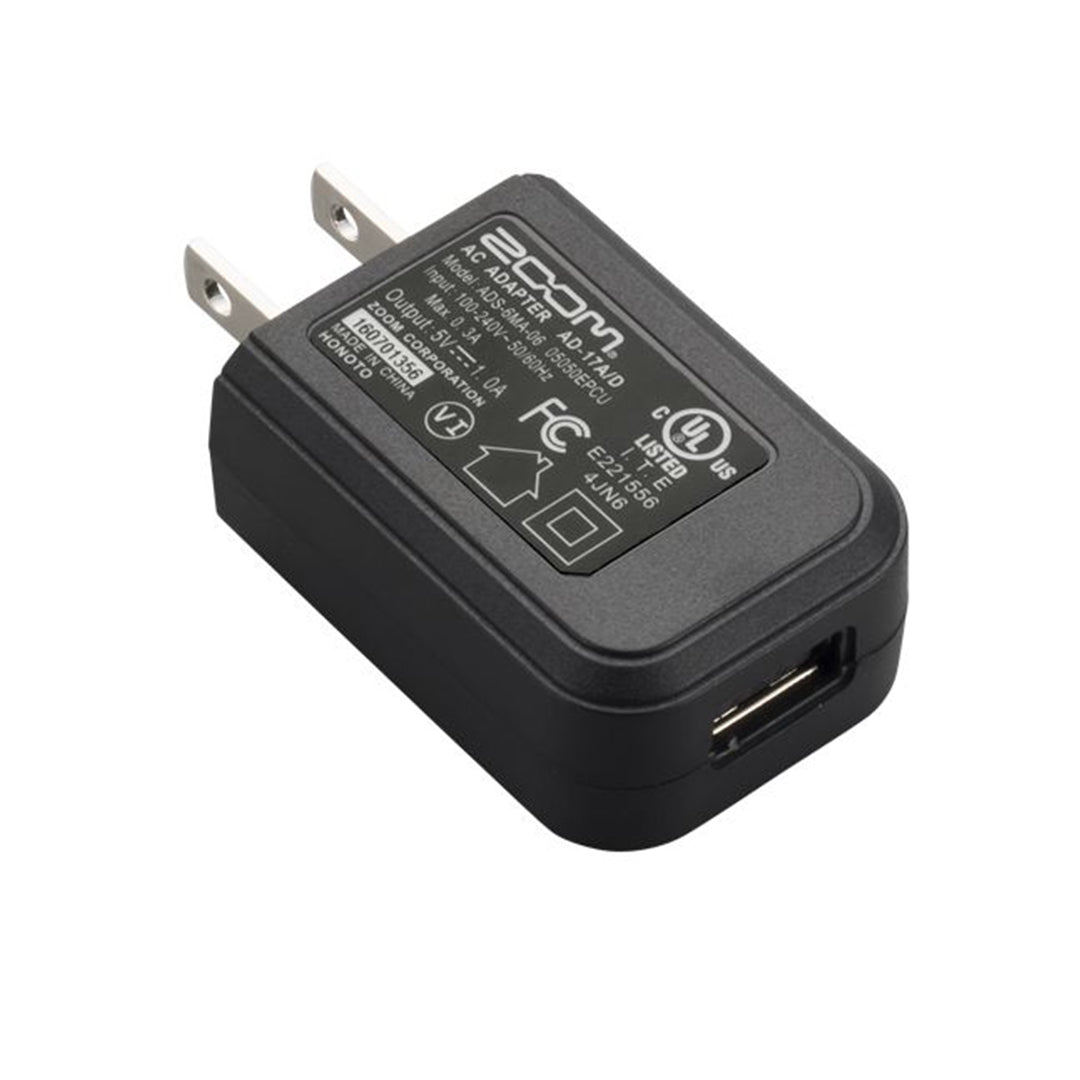 Zoom AD-17 USB AC 5V Adapter for F1, F6, H1, H1n, H2n, H5 and H6 Power Supply | AD-0007E