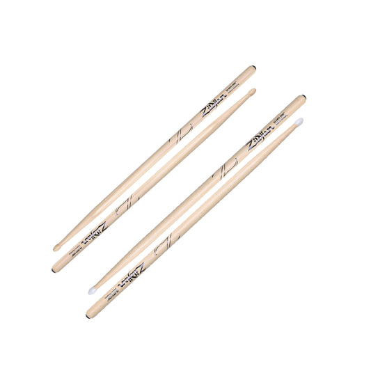 Zildjian 5A Anti-Vibe Series Hickory Drumsticks Oval Tip for Drums and Cymbals (Wood, Nylon) | Z5AA, Z5ANA