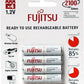 Fujitsu 1.2V 750mAh Ready-to-use NiMH Low Self-Discharge Rechargeable HR4UTC | AAA Battery Pack of 4
