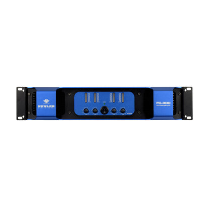 KEVLER FC-300 4-Channel 300W Professional Power Amplifier with Stereo, Parallel and Bridge Mode Selection, Balance XLR Input, LED Indicators and Tuning Knobs, Speakon Terminal, Binding Post Output and Dual Speed Fans