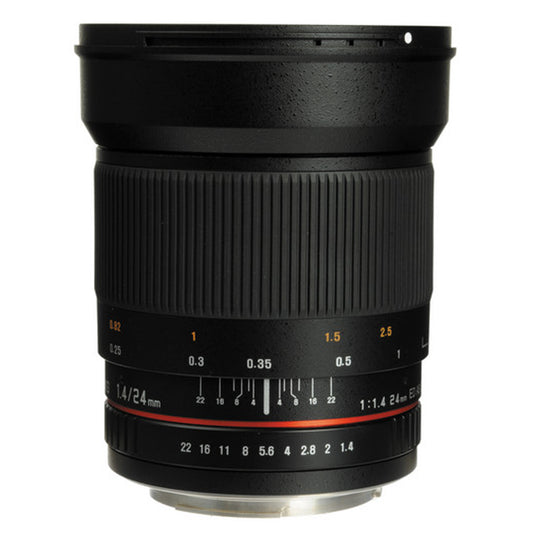 Samyang 24mm T1.5 Manual Focus APS-C Full-Frame Wide Angle Cine Lens for Canon EF-M Mount Mirrorless Cameras | SYDS24M-M