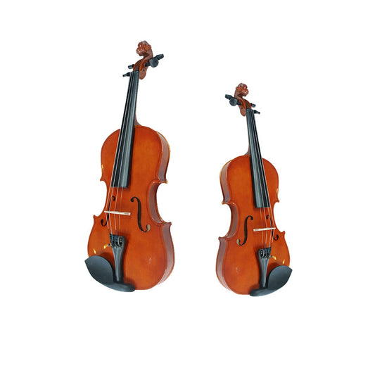 Schmidt 4/4, 1/2  Beginner Violin with Dyed Hardwood Fingerboard and Traditional Red Finish for Student Violinists and Musicians | 1414YB, 1418YB