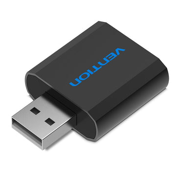[CLEARANCE] Vention USB 2.0 A Male to 3.5mm Male Nickel Plated (VAB-S17-B) Audio Converter for Laptops, PC, Earphones, Headphones