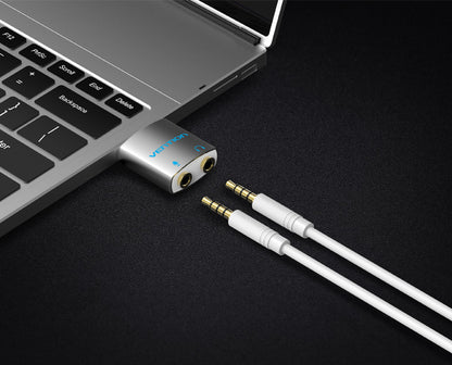 [CLEARANCE] Vention TRRS 4-Pole 3.5mm Male to Dual Microphone / Earphone 3.5mm Female Gold Plated (BDBW0) Audio Adapter for Earphones, Microphones, Mobile Phones