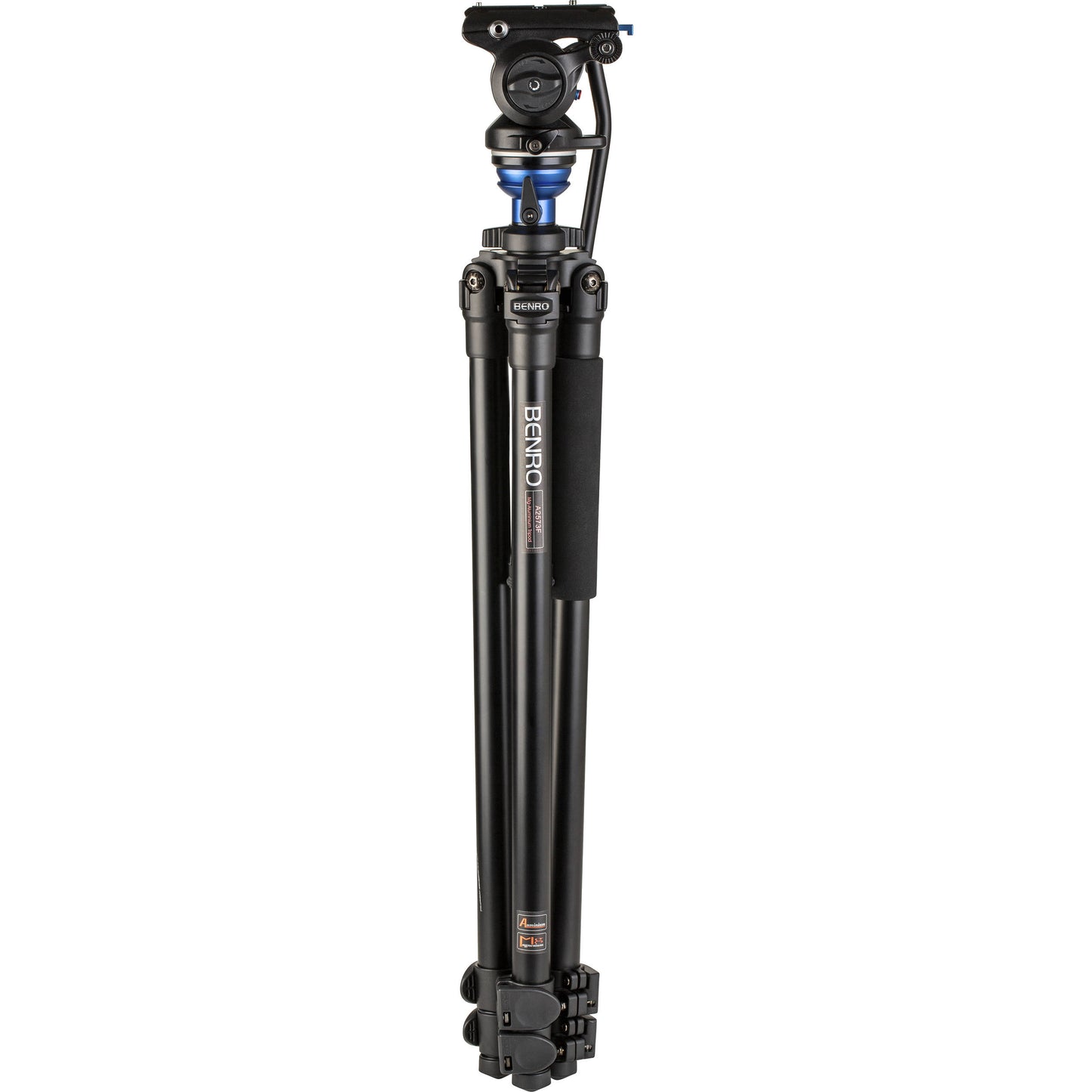 Benro A2573FS4 Aluminum Travel Tripod with S4Pro Fluid Video Head, 4kg Load Capacity, 360 Panning Range, for DSLR Camera