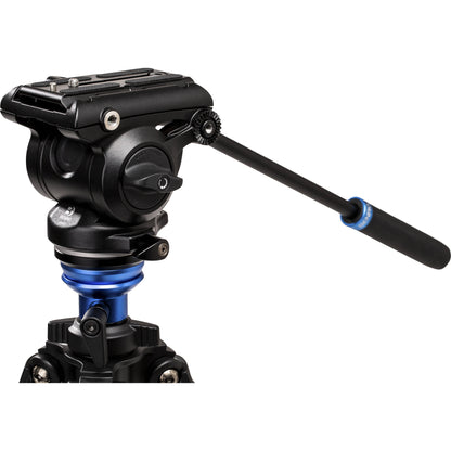 Benro A2573FS4 Aluminum Travel Tripod with S4Pro Fluid Video Head, 4kg Load Capacity, 360 Panning Range, for DSLR Camera