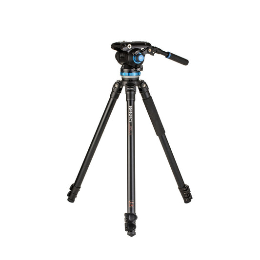 Benro A373F Aluminum 3-Section Single-Tube Tripod with S8Pro Fluid Video Head for Professional Photo and Video Production | A373FBS8PRO