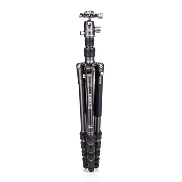 Benro BAT Aluminum Travel Tripod 5-Section Stand with Ball Head Dual Panning Reverse Folding Convertible to Monopod for Professional Photo and Video Production | FBAT05AVX20, FBAT15AVX20