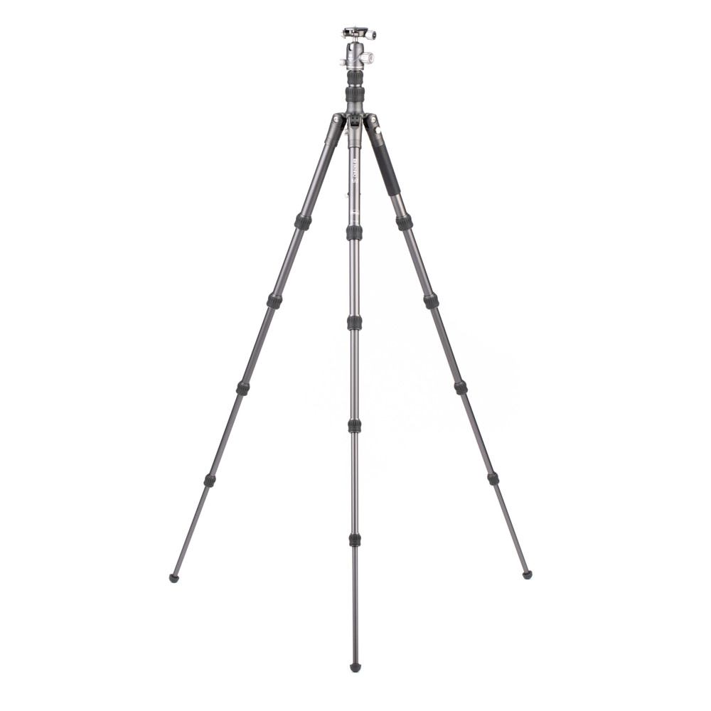 Benro BAT Aluminum Travel Tripod 5-Section Stand with Ball Head Dual Panning Reverse Folding Convertible to Monopod for Professional Photo and Video Production | FBAT05AVX20, FBAT15AVX20