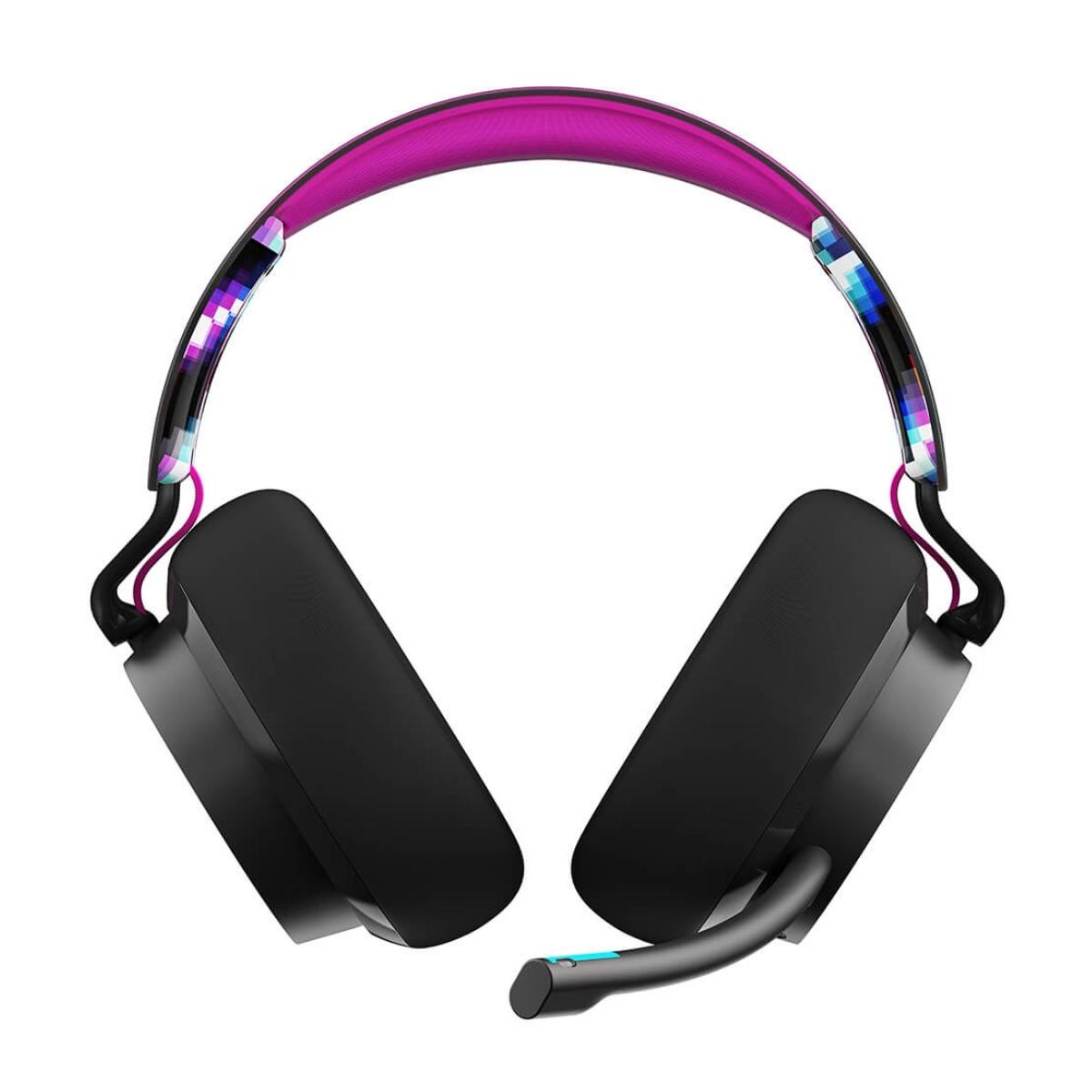 Skullcandy SLYR Pro Wired Over-Ear Multi-Platform Gaming Headset with Removable Boom Mic, 3.5mm AUX Connector, Noise Cancelling, Mute & Volume Control Headphones (Blue, Pink, Green)