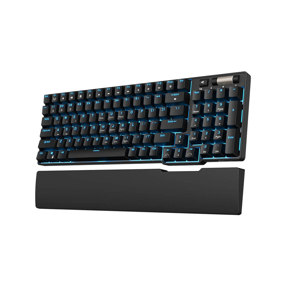 Royal Kludge RK RK96 RGB 96 Keys Tri-Mode Mechanical Gaming Keyboard Bluetooth 5.0, 2.4Ghz Wireless and Wired with Hot Swappable Switches